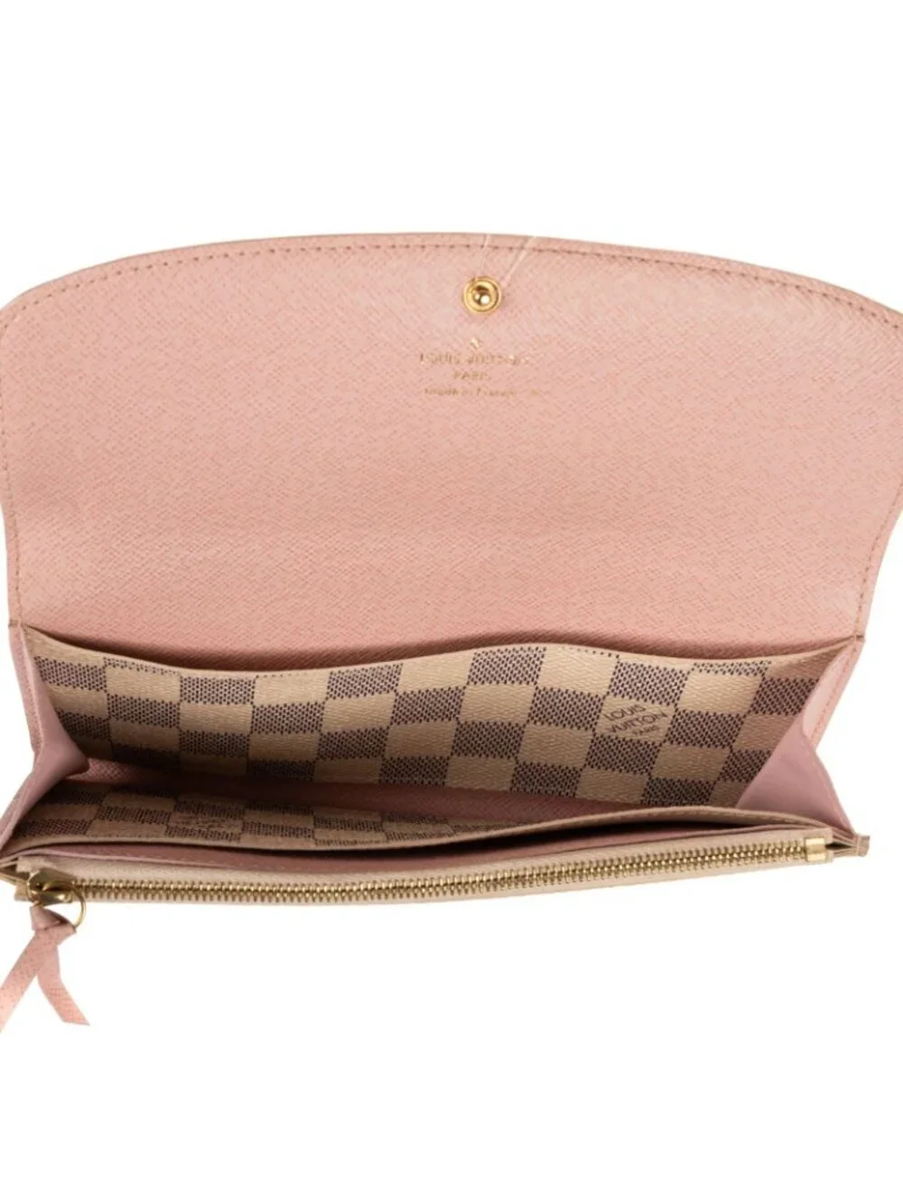 Louis Vuitton Emily Ivory Pink Damier Azur Wallet